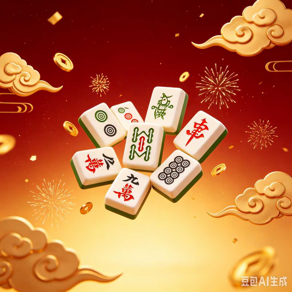 gradient green mahjong set