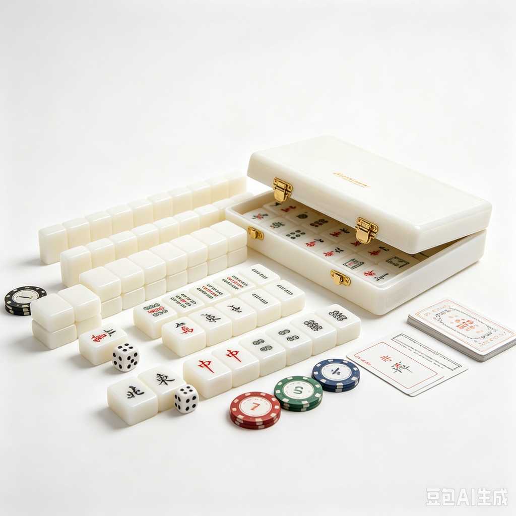 vivid color print mahjong set