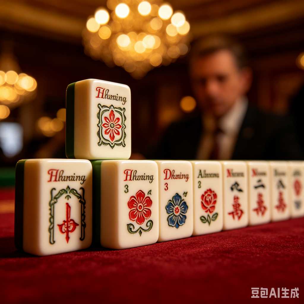 logo engrave mahjong tiles
